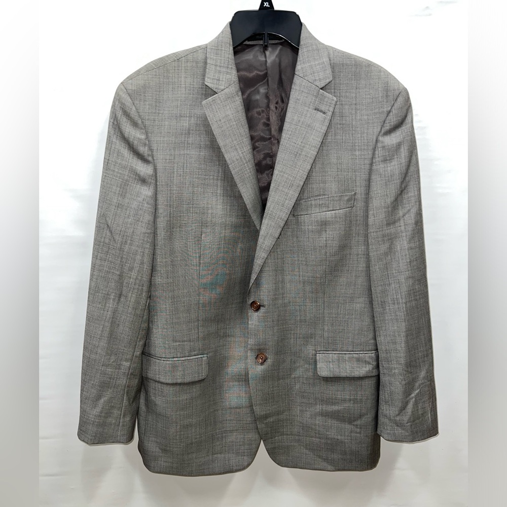 Lauren Ralph Lauren Suit Jacket Mens Sz 44R Gray 100% Wool Macy’s Classic